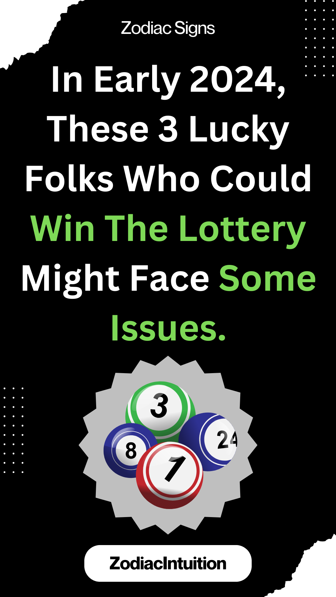 In Early 2024, These 3 Lucky Folks Who Could Win The Lottery Might Face Some Issues.