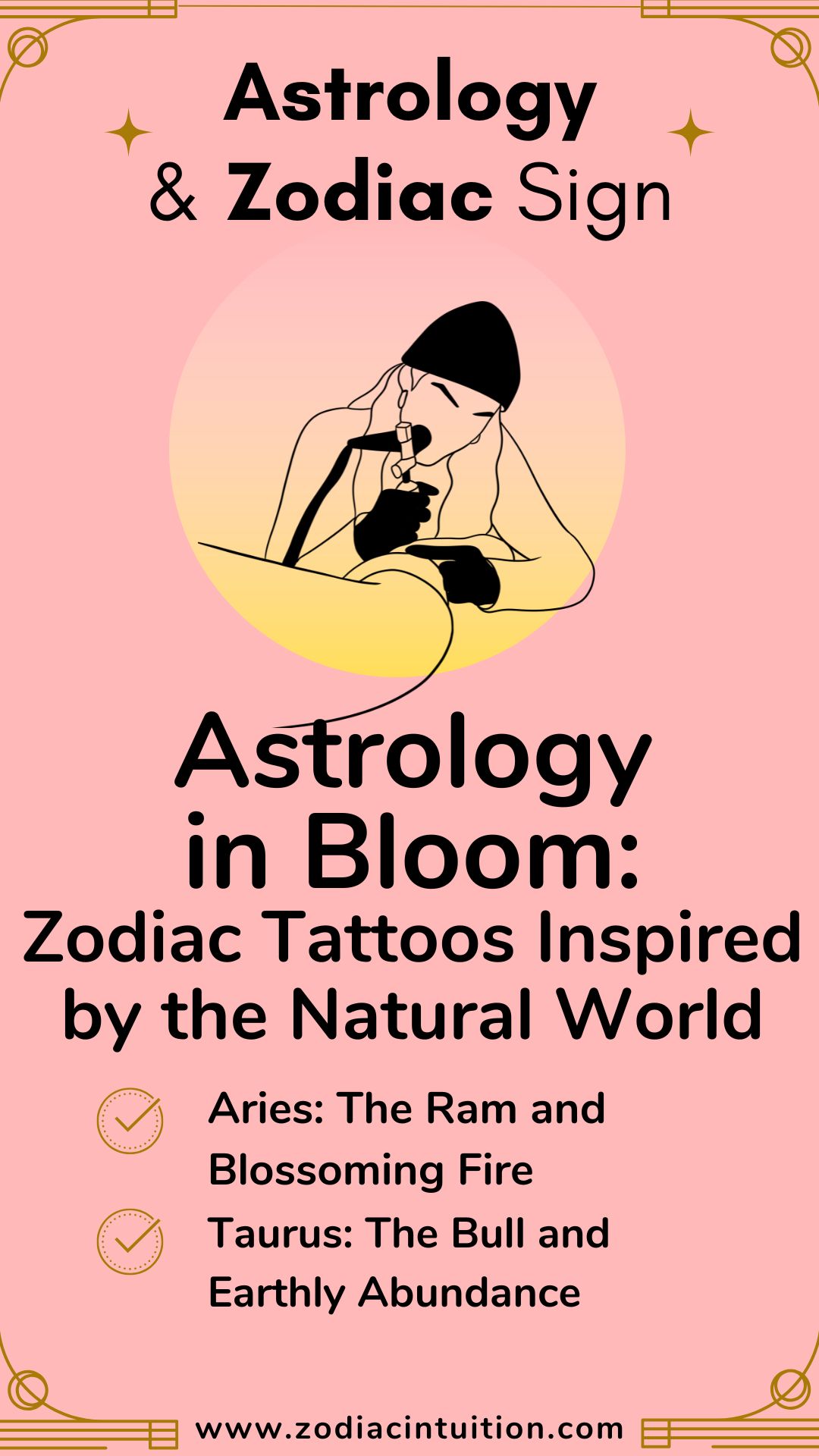 Astrology in Bloom: Zodiac Tattoos Inspired by the Natural World