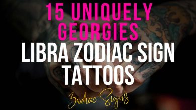 15 Uniquely Georgies Libra Zodiac Sign Tattoos